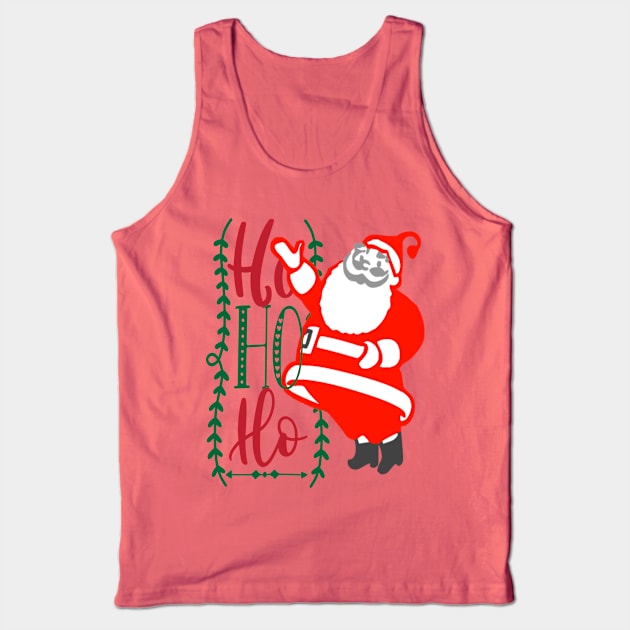 Xmas Santa Ho Ho Ho Tank Top by KZK101